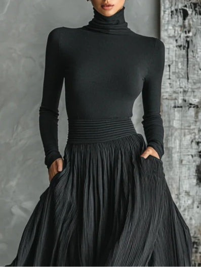 Eva™ | Conjunto elegante com saia plissada