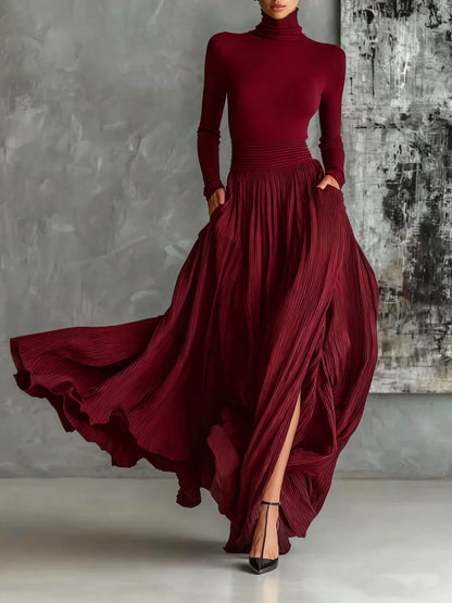 Eva™ | Conjunto elegante com saia plissada