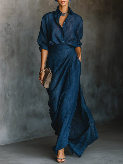 Sara™ | Conjunto elegante com saia longa