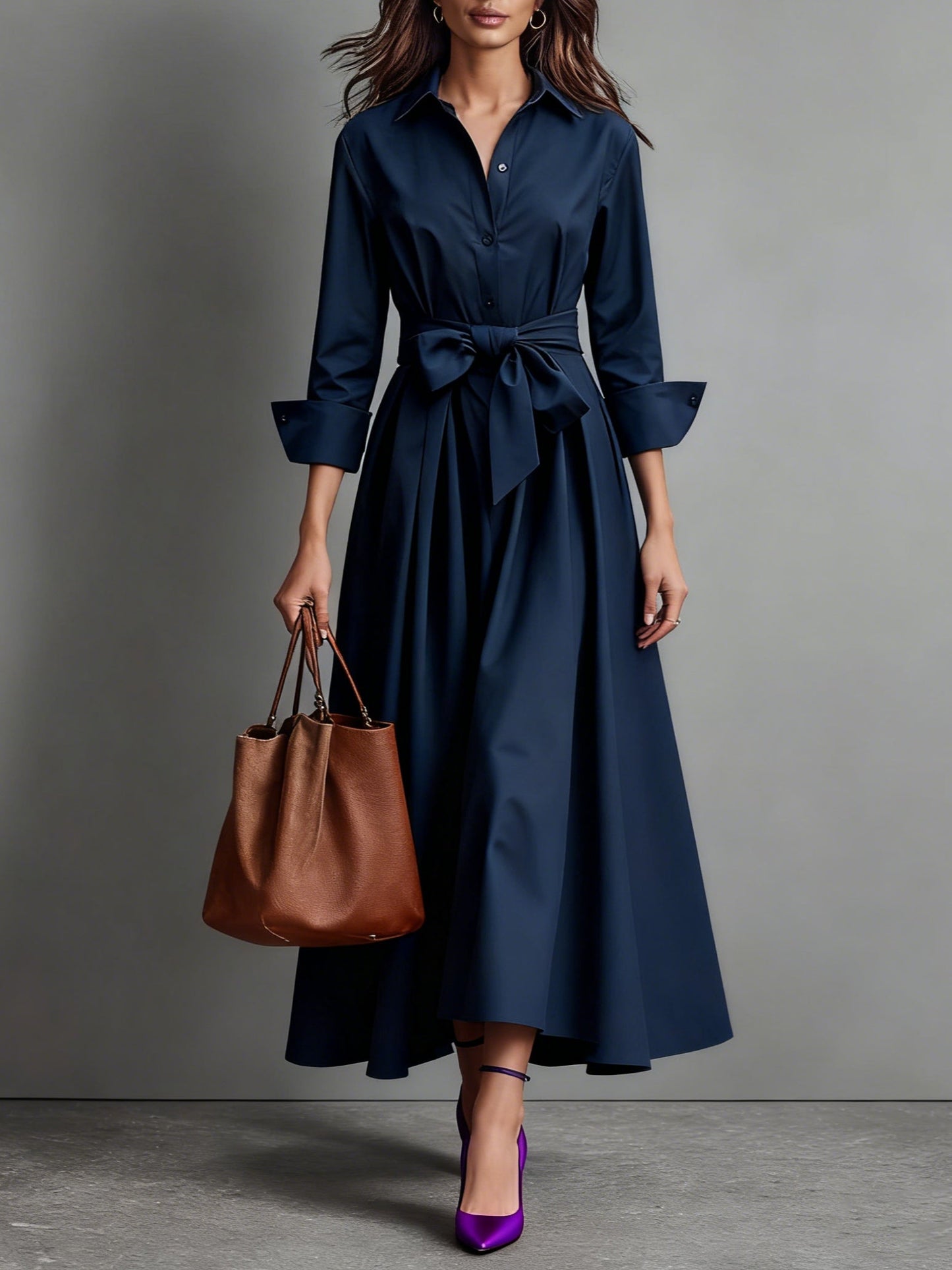 Marise™ | Elegante Vestido Maxi com Detalhe de Laço