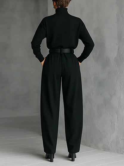 Lisa™ | Conjunto de 2 peças preto com cinto