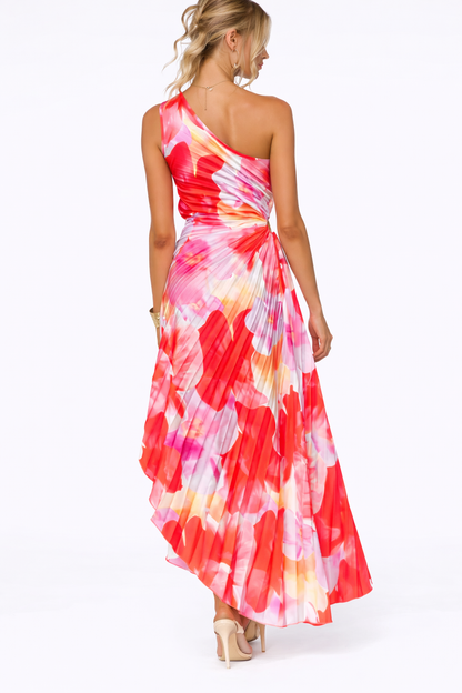 VESTIDO MAXI ASSIMÉTRICO ESTAMPADO