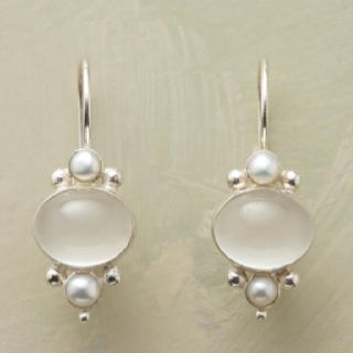 Brincos Vintage com Cristal Branco e Pérola