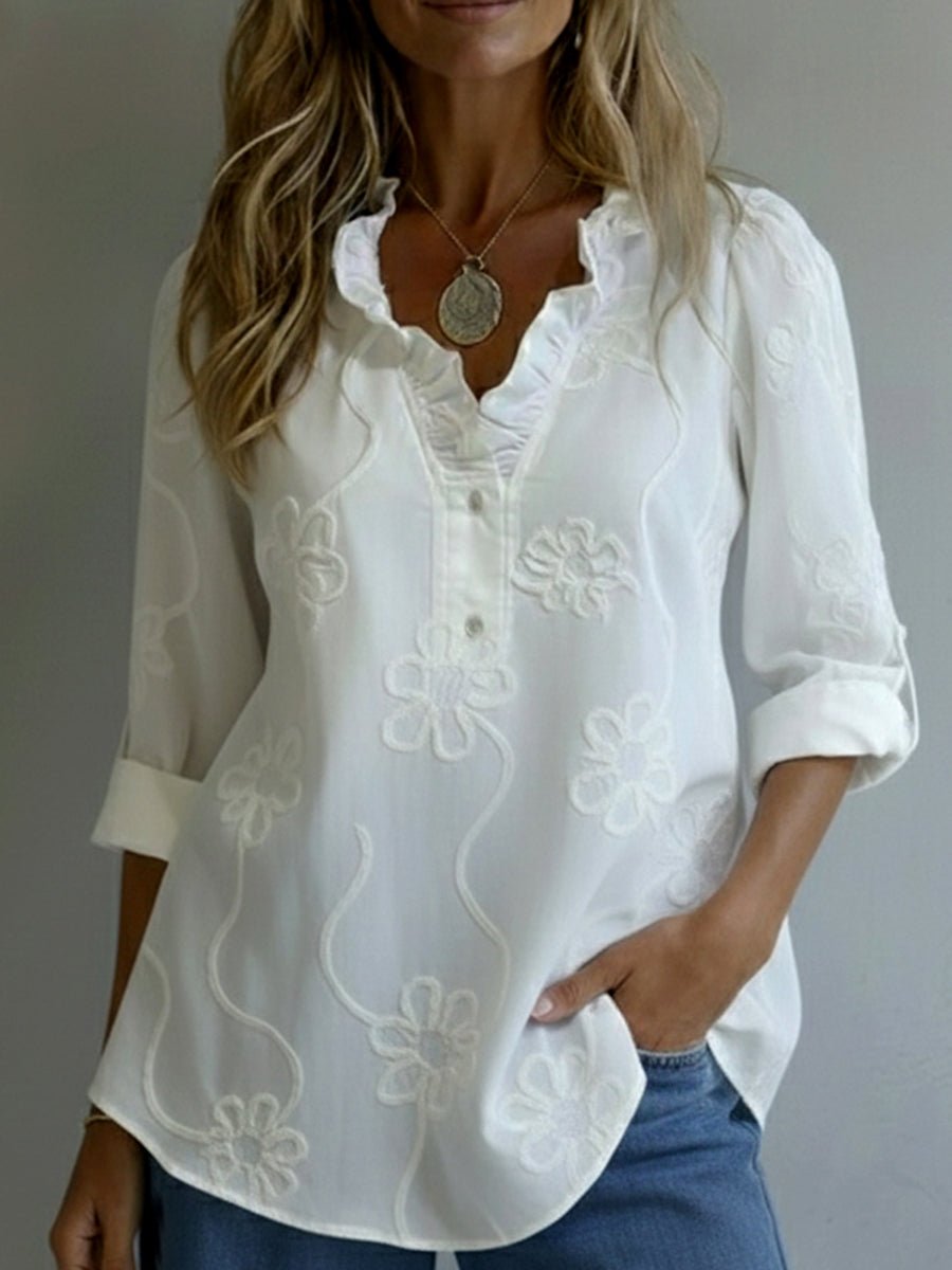 Lili™ - Blusa com detalhes bordados