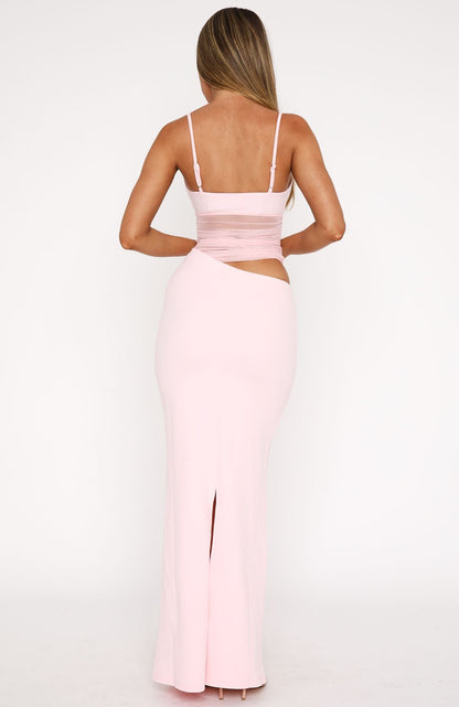 VESTIDO COMPRIDO CUT OUT COM MALHA