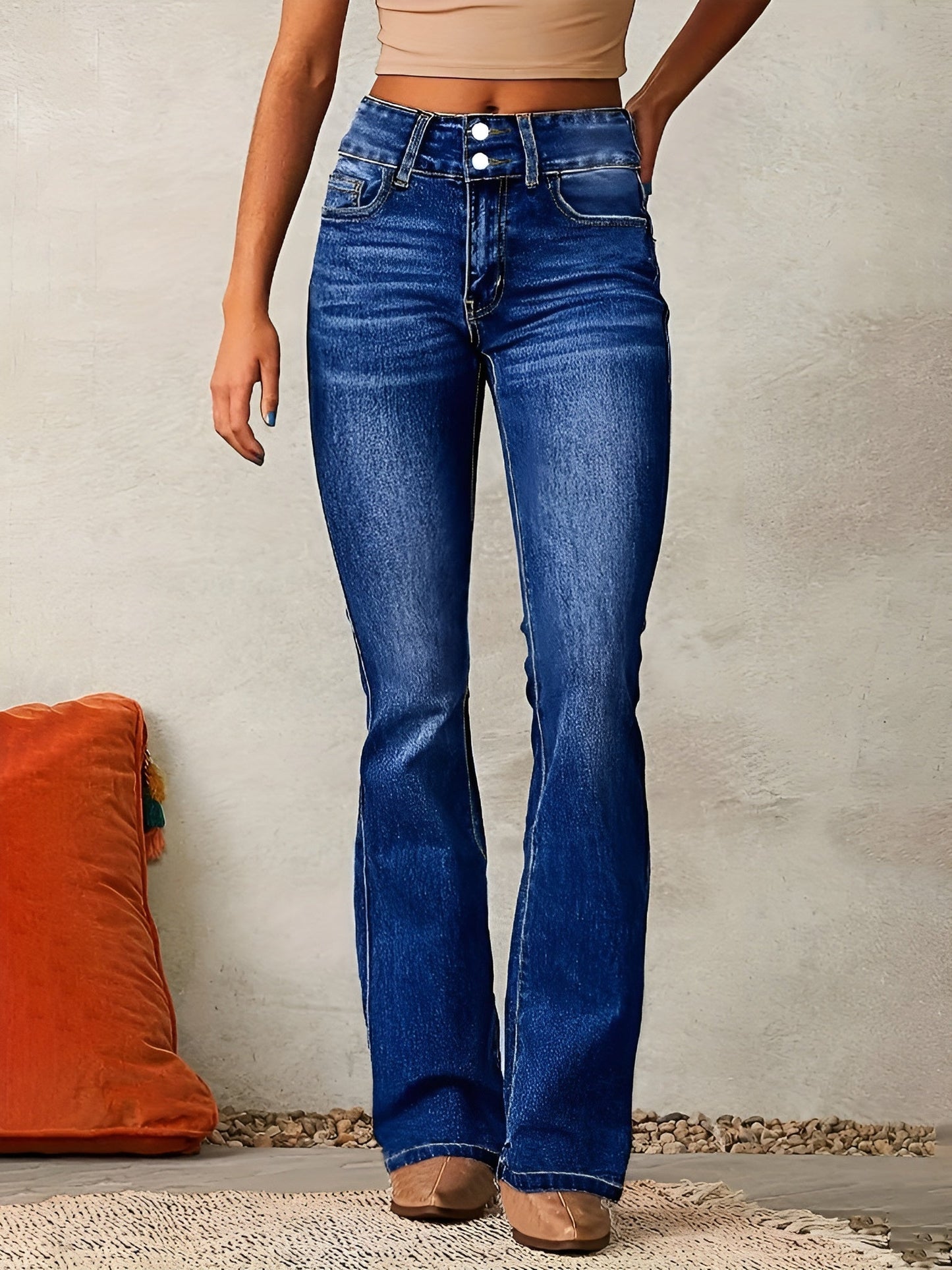 Alana - Jeans Évasés Confortáveis