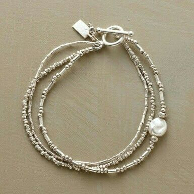 Conjunto de Pulseiras Vintage com Pérolas
